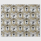  Parijs Faux Gold Wine Cadeaupapier (Vlak)