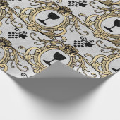  Parijs Faux Gold Wine Cadeaupapier (Hoek)
