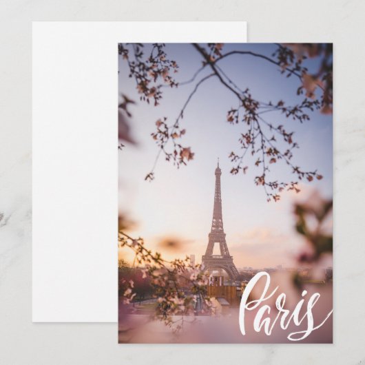 Parijs Feestdagenkaart (Voorkant / Achterkant)