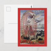 Parijs Ferris Wheel Advertisement Briefkaart (Voorkant / Achterkant)