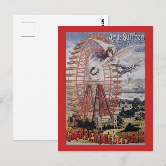  Parijs Ferris Wheel Advertisement Briefkaart (Voorkant / Achterkant)