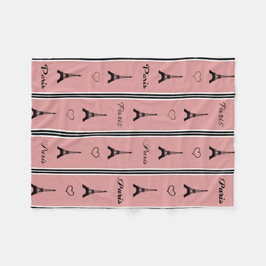 Parijs Fleece Deken (Voorkant (Horizontaal))