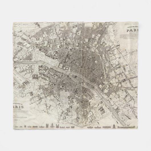 Parijs Fleece Deken (Voorkant (Horizontaal))