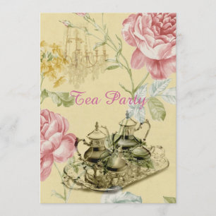 parijs floral spring vrijgezellenfeest tea party kaart
