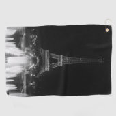 Parijs Fontains Tower Eiffel night Dart Boa Golfhanddoek (Horizontaal)