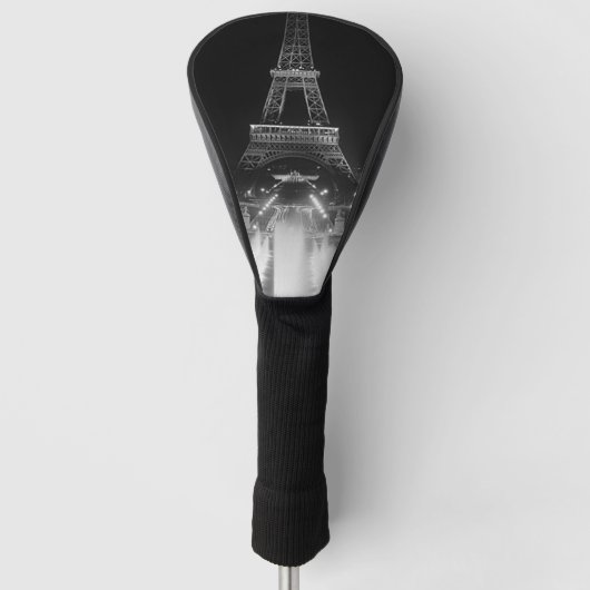 Parijs Fontains Tower Eiffel night Dart Boa Golfheadcover (Voorkant)
