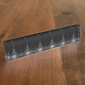  Parijs Fontains Tower Eiffel night Dart Boa Naambordje (Zijkant)