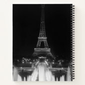  Parijs Fontains Tower Eiffel night Dart Boa Notitieboek (Achterkant)