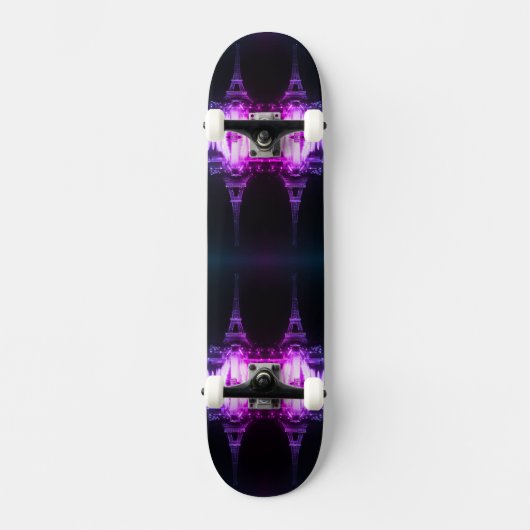  Parijs Fontains Tower Eiffel night Skateboa Persoonlijk Skateboard (Voorkant)