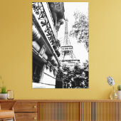 Parijs Fotografie Decor in zwart-wit Canvas Afdruk (Insitu (Woonkamer))