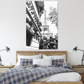 Parijs Fotografie Decor in zwart-wit Canvas Afdruk (Insitu (Slaapkamer))