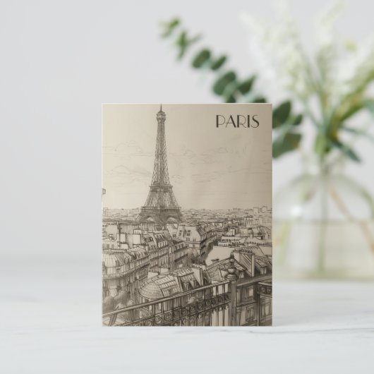 Parijs France Travel Briefkaart (Staand voorkant)