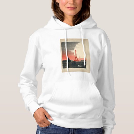 Parijs, Frankrijk – 1960s Geïnspireerd Graphic Hoodie (Voorkant)
