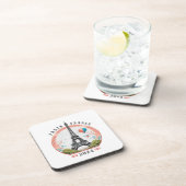 Parijs Frankrijk 2024 Beverage Coasters, Eiffeltor Bier Onderzetter (Rechterzijde)