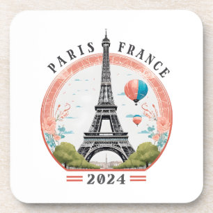 Parijs Frankrijk 2024 Beverage Coasters, Eiffeltor Bier Onderzetter