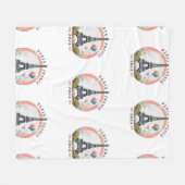 Parijs Frankrijk 2024 fleece dekens, Eiffeltoren (Voorkant (Horizontaal))