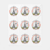 Parijs Frankrijk 2024 fleece dekens, Eiffeltoren (Voorkant)