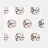 Parijs Frankrijk 2024 fleece dekens, Eiffeltoren (Voorkant (Horizontaal))