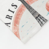 Parijs Frankrijk 2024 fleece dekens, Eiffeltoren (Hoek)