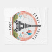 Parijs Frankrijk 2024 Fleece dekens, Eiffeltoren Deken (Voorkant (Horizontaal))