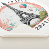Parijs Frankrijk 2024 fleece dekens, Eiffeltoren Sherpa Deken (3/4)