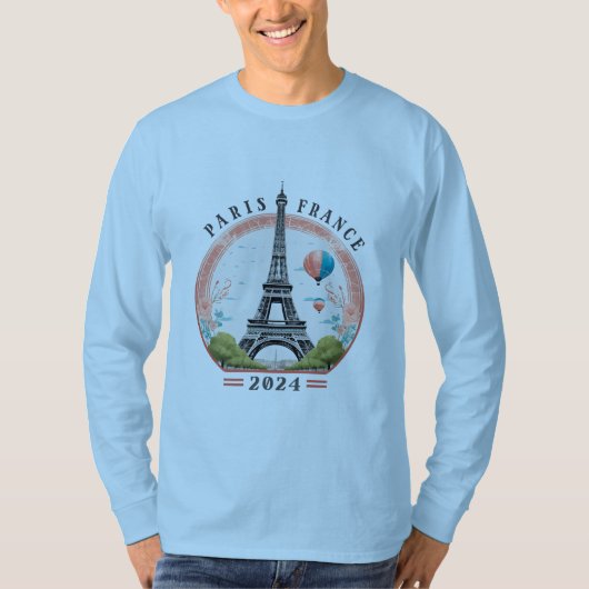 Parijs Frankrijk 2024 Mannen T-shirt (Voorkant)