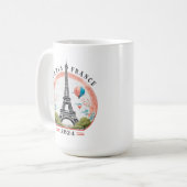 Parijs Frankrijk 2024 Mokken, Parijs Frankrijk 202 Koffiemok (Voorkant links)