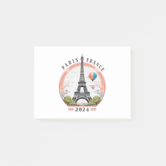 Parijs Frankrijk 2024 Post-it Notes, Eiffeltoren Post-it® Notes (Voorkant)