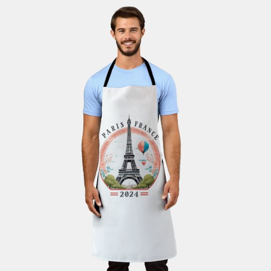 Parijs Frankrijk 2024 Schorten, Eiffeltoren Schort (Gedragen)