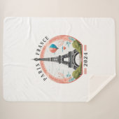 Parijs Frankrijk 2024 Sherpa Dekens, Eiffeltoren Deken (Voorkant (horizontaal))