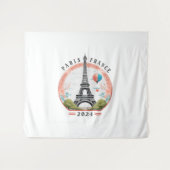 Parijs Frankrijk 2024 Tapestrys, Eiffeltoren Wandkleed (Voorkant (horizontaal))