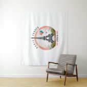 Parijs Frankrijk 2024 Tapestrys, Eiffeltoren Wandkleed (In situ)