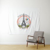 Parijs Frankrijk 2024 Tapestrys, Eiffeltoren Wandkleed (In Situ (horizontaal))