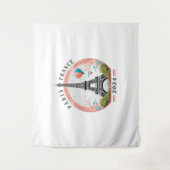 Parijs Frankrijk 2024 Tapestrys, Eiffeltoren Wandkleed (Voorkant)