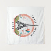 Parijs Frankrijk 2024 Tapestrys, Eiffeltoren Wandkleed (Voorkant (horizontaal))