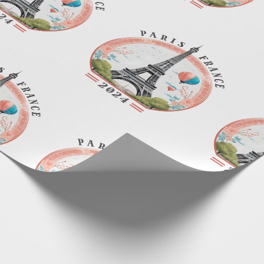 Parijs Frankrijk 2024 Wrapping Papers, Eiffeltoren Cadeaupapier (Hoek)