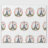 Parijs Frankrijk 2024 Wrapping Papers, Eiffeltoren Cadeaupapier (Vlak)