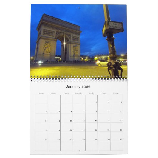 Parijs Frankrijk 2025 Kalender (Jan 2026)