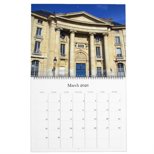 Parijs Frankrijk 2026 Groot Kalender (Mar 2026)