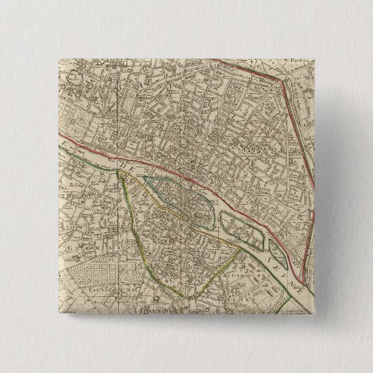 Parijs Frankrijk 2 Vierkante Button 5,1 Cm (Voorkant)