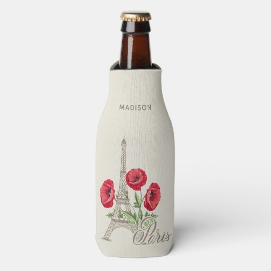 Parijs Frankrijk aangepaste naam fles koeler (Fles Voorkant)