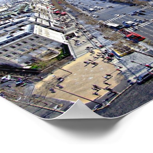 Parijs, Frankrijk Aerial Uitzicht Poster (Hoek)