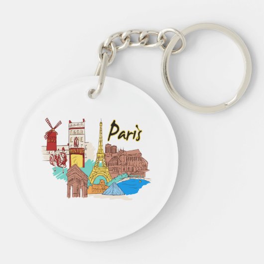 parijs frankrijk afbeelding voor reizen .png sleutelhanger (Achterkant)