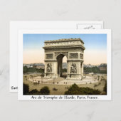  Parijs Frankrijk, Arc de Triomphe Briefkaart (Voorkant / Achterkant)