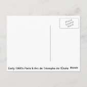  Parijs Frankrijk, Arc de Triomphe Briefkaart (Achterkant)