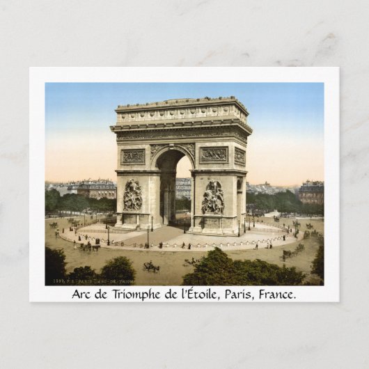 Parijs Frankrijk, Arc de Triomphe Briefkaart (Voorkant)