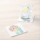 Parijs Frankrijk | Arc de Triomphe | Neon Design Kartonnen Onderzetters (Insitu)