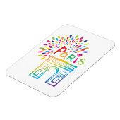 Parijs Frankrijk | Arc de Triomphe | Neon Design Magneet (Linkerzijde)