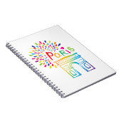 Parijs Frankrijk | Arc de Triomphe | Neon Design Notitieboek (Rechterzijde)