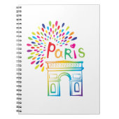 Parijs Frankrijk | Arc de Triomphe | Neon Design Notitieboek (Voorkant)